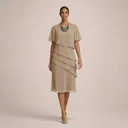Elena | Elegante jurk met ruches en flatterende pasvorm