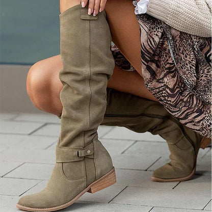 Amélie | Comfortabele en Warme Suède-Look Laarzen