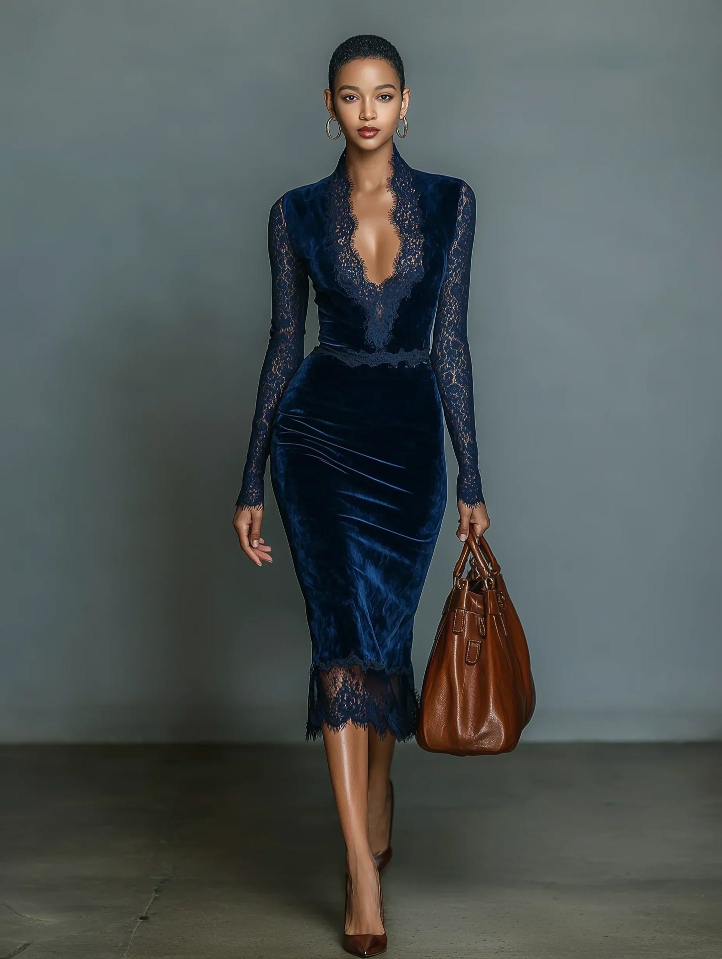 Celestine | Elegante Midi Jurk met V-Hals
