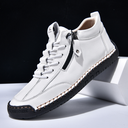 SAVERIO | Nubuckleder Schoenen met Rits voor Mannen