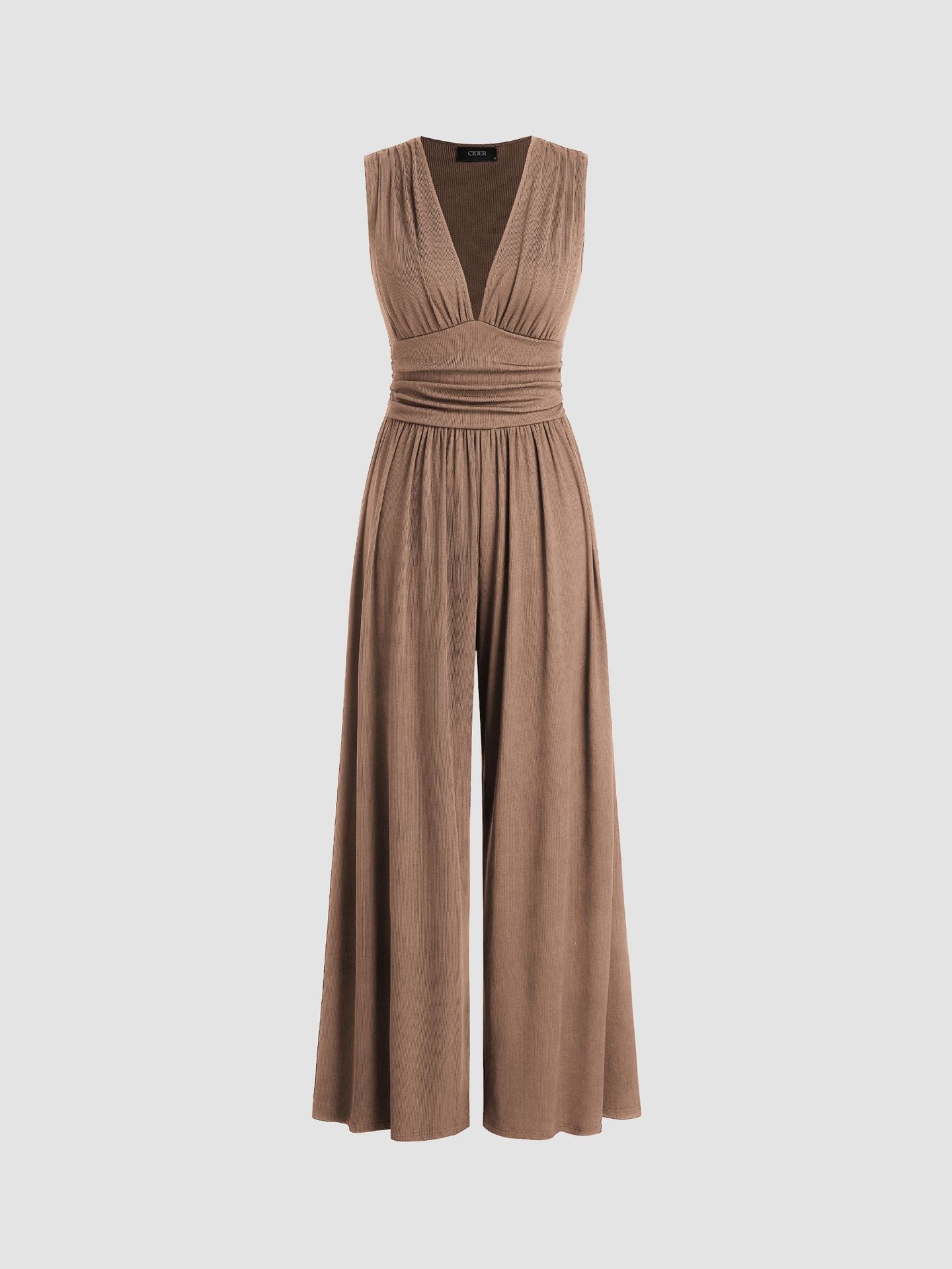 Luvexe – Chique mouwloze jumpsuit met wijde pijpen
