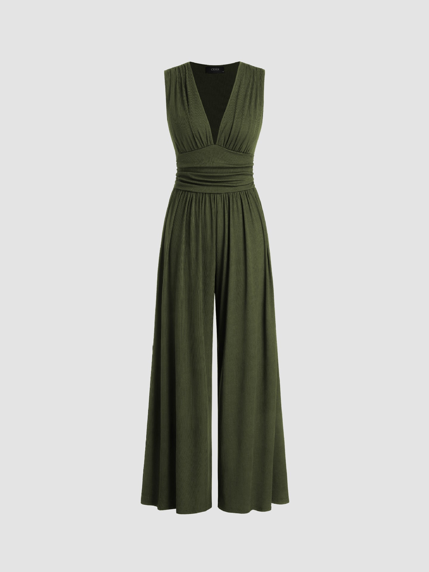 Luvexe – Chique mouwloze jumpsuit met wijde pijpen