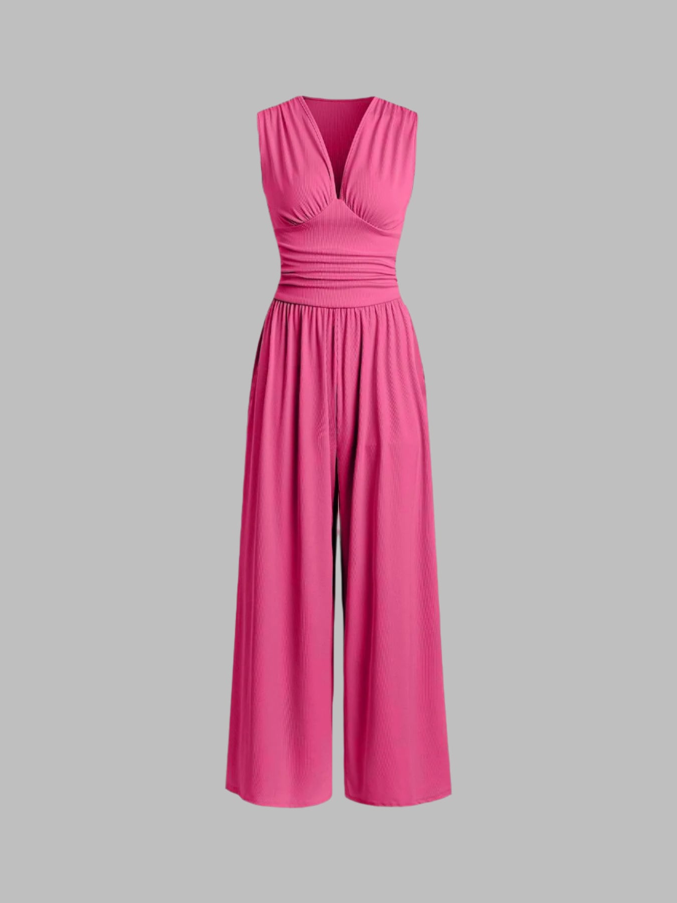 Luvexe – Chique mouwloze jumpsuit met wijde pijpen