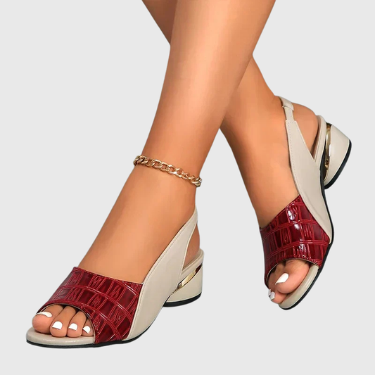 Emma | Sandalen met Luxe Crocodetail