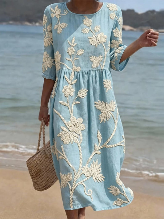 Isabella | Vintage Geborduurde Jurk