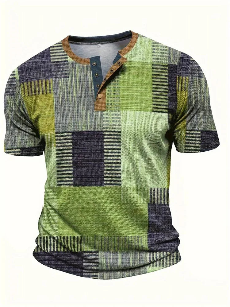 Mason | Patchwork overhemd met moderne uitstraling