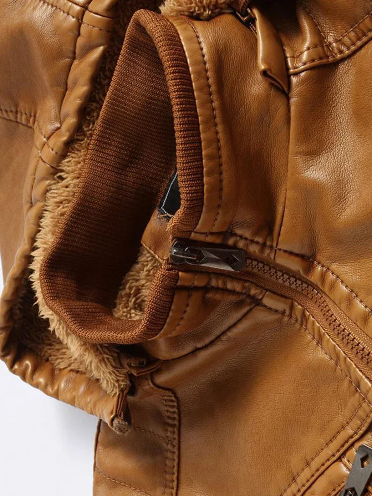 ALARIC  | Vintage Leren Jas met Capuchon
