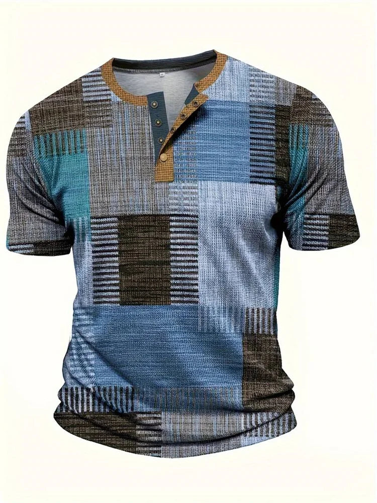 Mason | Patchwork overhemd met moderne uitstraling