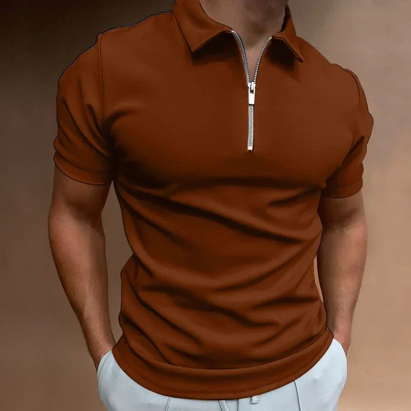 Arviano | Klassieke Rits Polo Shirt