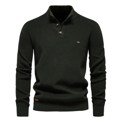 JORVIK | Herenpullover met knoopdesign
