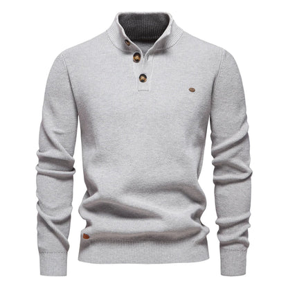 JORVIK | Herenpullover met knoopdesign