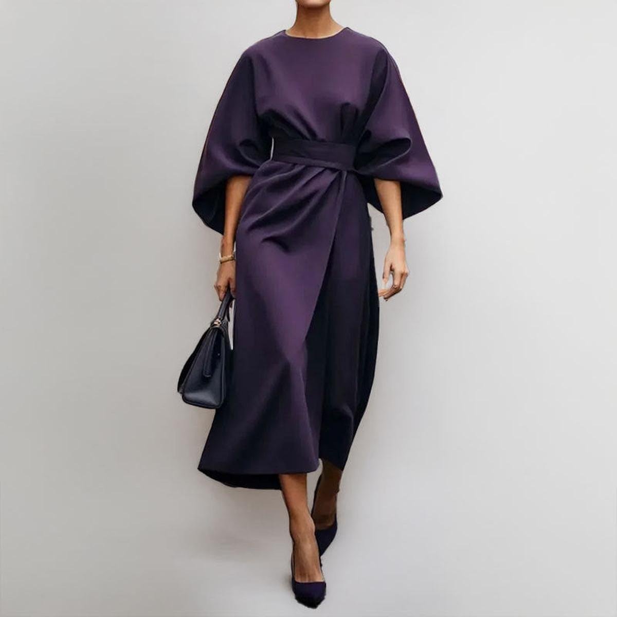 Seraphine | Maxi-jurk met elegante kimonomouwen