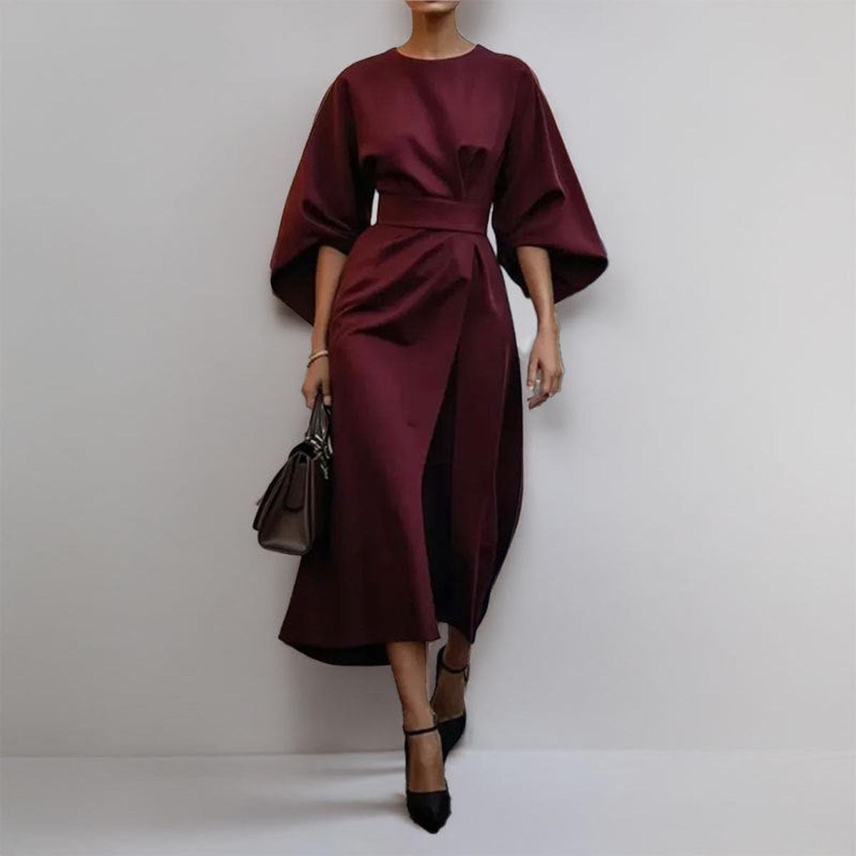 Seraphine | Maxi-jurk met elegante kimonomouwen