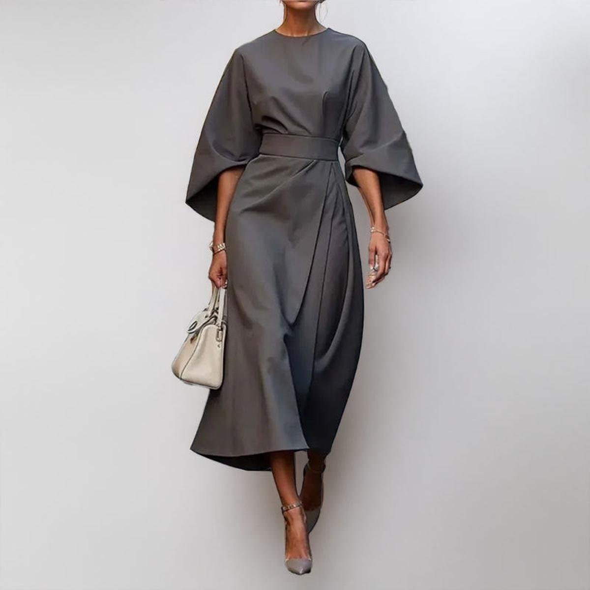 Seraphine | Maxi-jurk met elegante kimonomouwen
