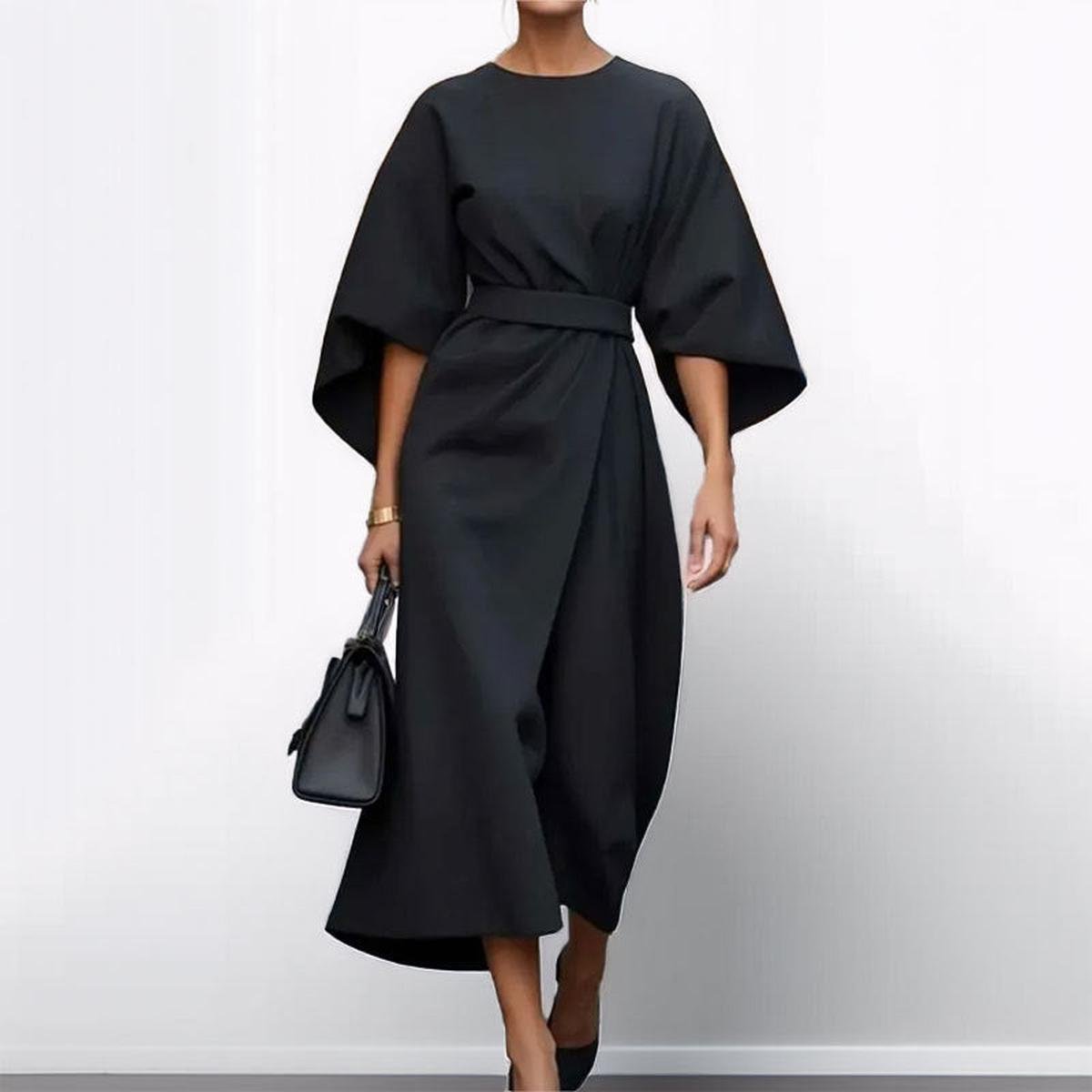 Seraphine | Maxi-jurk met elegante kimonomouwen