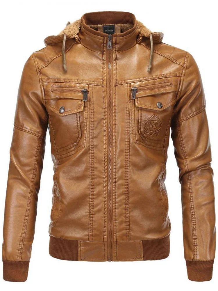 ALARIC  | Vintage Leren Jas met Capuchon