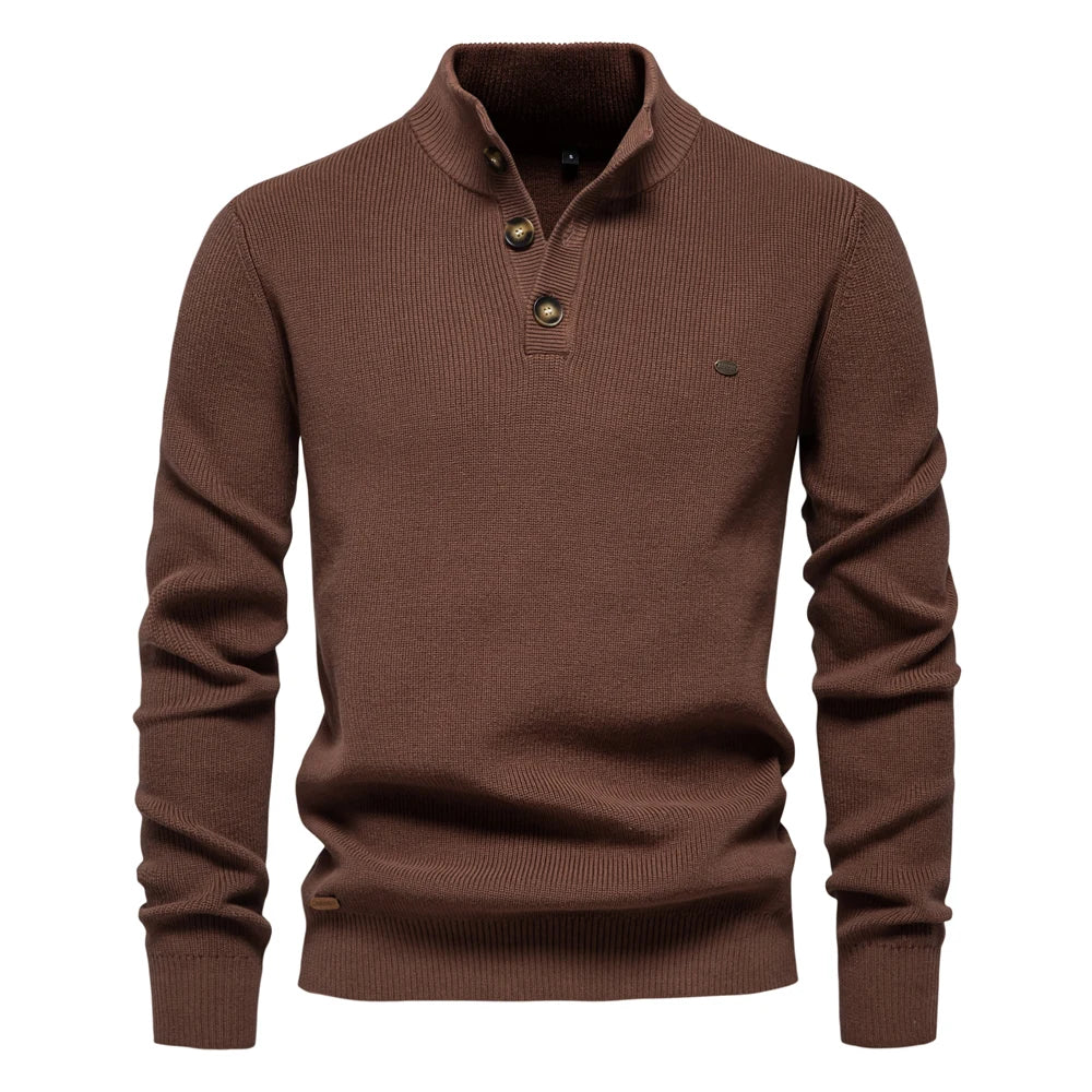JORVIK | Herenpullover met knoopdesign