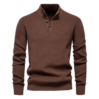 JORVIK | Herenpullover met knoopdesign