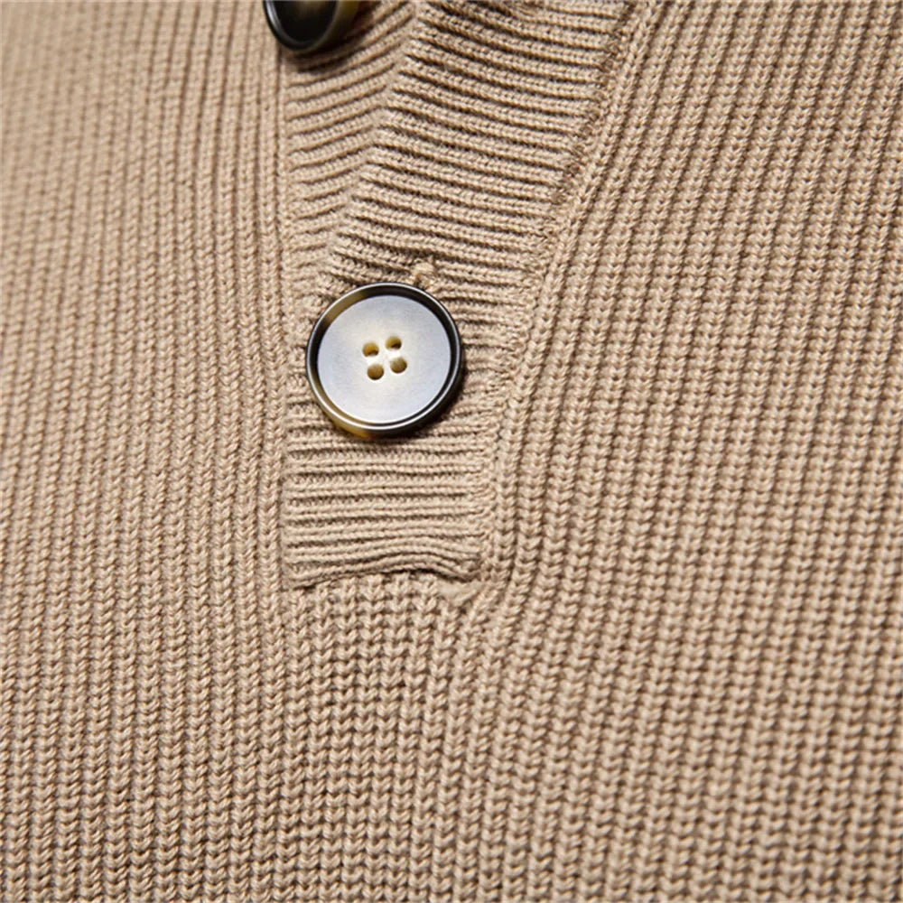 JORVIK | Herenpullover met knoopdesign
