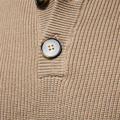 JORVIK | Herenpullover met knoopdesign
