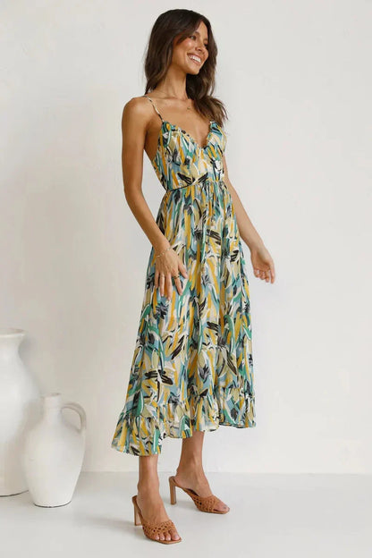 Claire | Bedrukte zomerjurk met elegante pasvorm