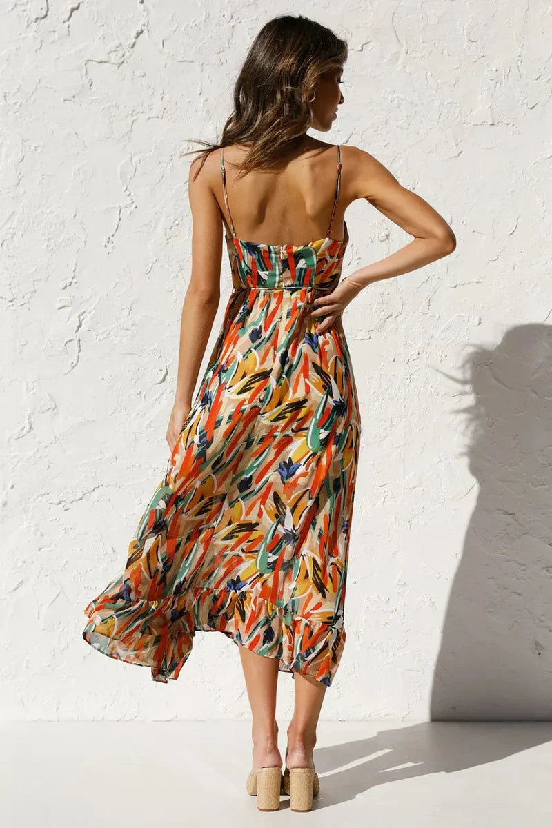 Claire | Bedrukte zomerjurk met elegante pasvorm
