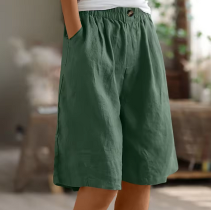 Lucia | Comfortabele linnen zomershort 1+1 GRATIS