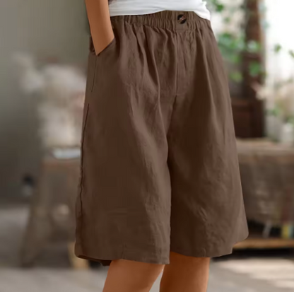 Lucia | Comfortabele linnen zomershort 1+1 GRATIS