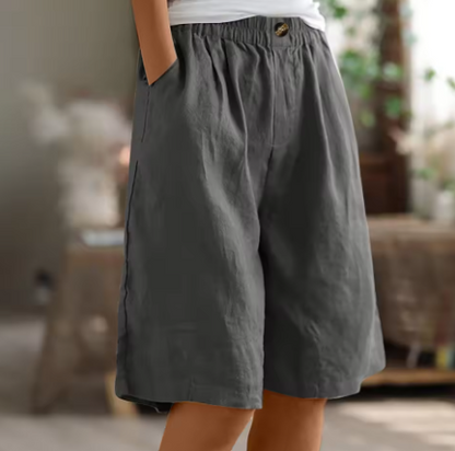 Lucia | Comfortabele linnen zomershort 1+1 GRATIS