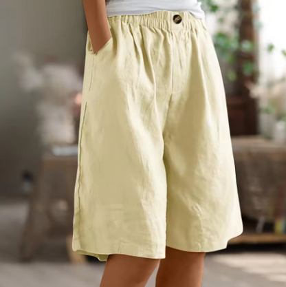 Lucia | Comfortabele linnen zomershort 1+1 GRATIS