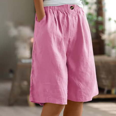 Lucia | Comfortabele linnen zomershort 1+1 GRATIS
