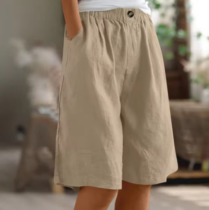 Lucia | Comfortabele linnen zomershort 1+1 GRATIS