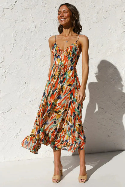 Claire | Bedrukte zomerjurk met elegante pasvorm