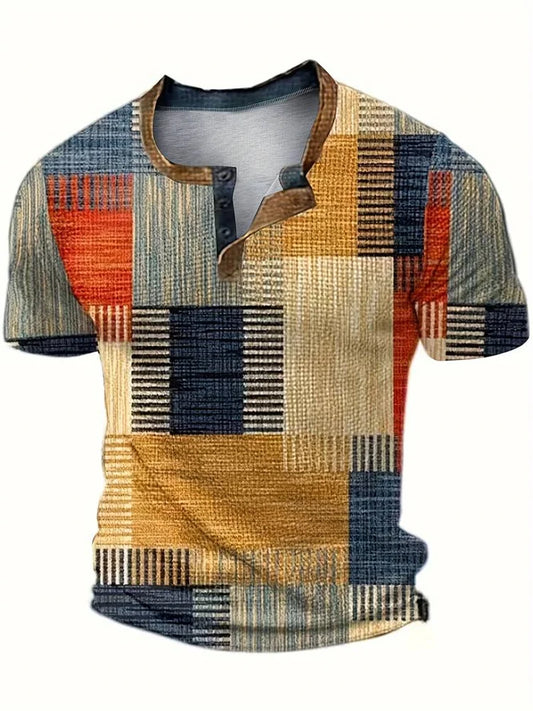 Mason | Patchwork overhemd met moderne uitstraling