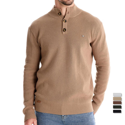 JORVIK | Herenpullover met knoopdesign