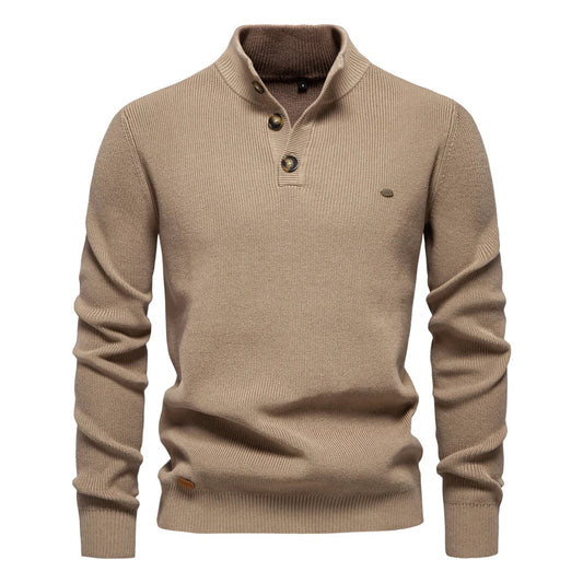 JORVIK | Herenpullover met knoopdesign