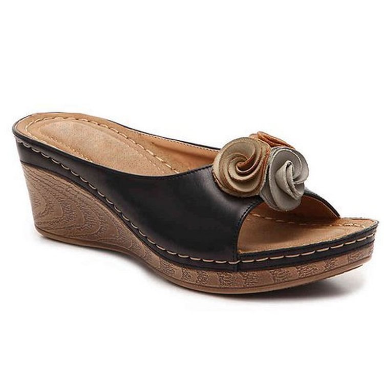 Norelle | Elegante Sleehaksandalen met bloemendetail