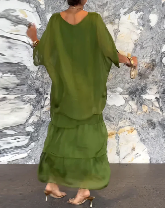 Charlotte | Comfortabele Lange Jurk met Volants