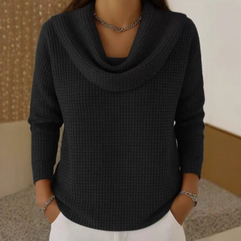 DORELLA  | Elegante Trui met Warm Comfort en Vloeiende Watervalhals voor Elke Dag