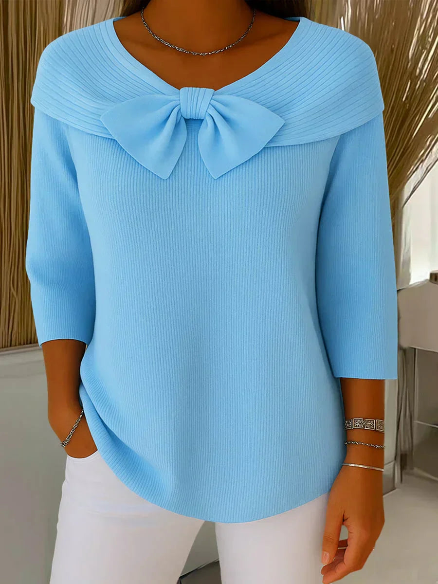 YALISSA | Elegante Top met Strik en Perfecte Pasvorm