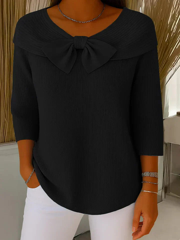 YALISSA | Elegante Top met Strik en Perfecte Pasvorm