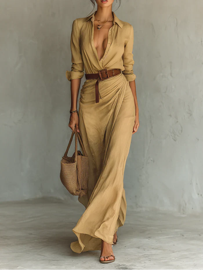 Savannah | Lange jurk met moeiteloze elegantie