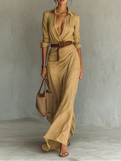 Savannah | Lange jurk met moeiteloze elegantie