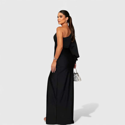 VALERIE | Elegante Maxi Jurk met One-Shoulder Pasvorm voor Avond & Feest