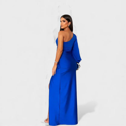 VALERIE | Elegante Maxi Jurk met One-Shoulder Pasvorm voor Avond & Feest