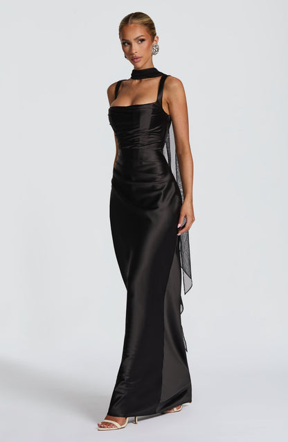 Bellarose | Elegante Zwarte Maxi Jurk