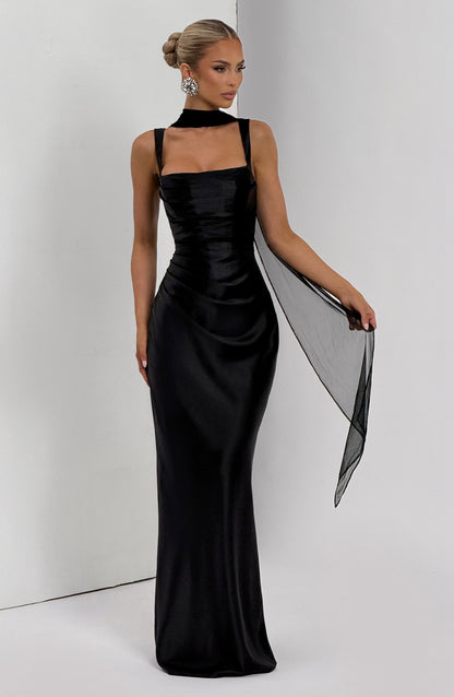 Bellarose | Elegante Zwarte Maxi Jurk