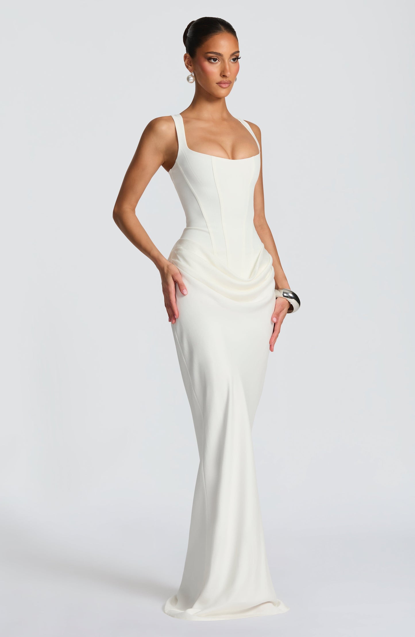 Arabella | Elegante Maxi Jurk in Ivoorwit