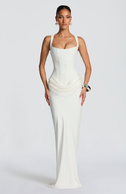 Arabella | Elegante Maxi Jurk in Ivoorwit