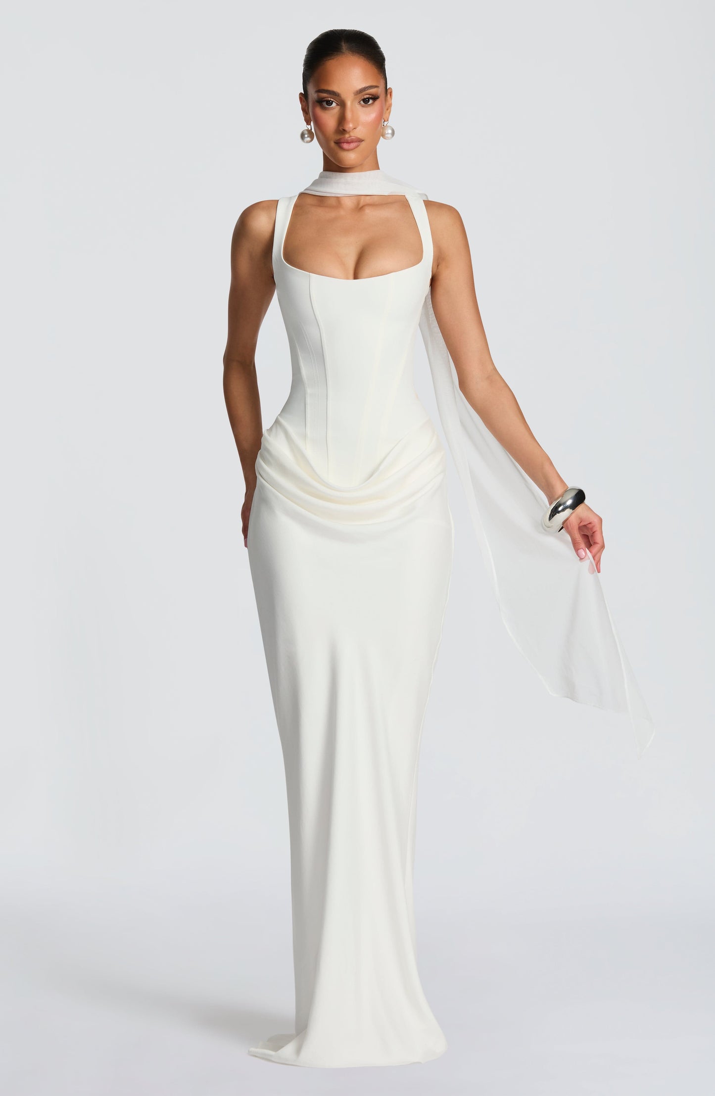 Arabella | Elegante Maxi Jurk in Ivoorwit